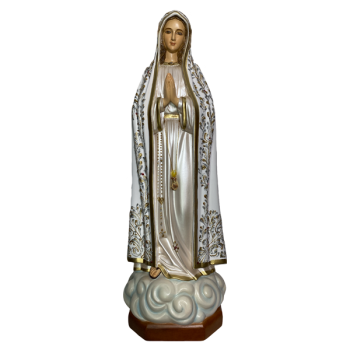 Virgen de Fátima gordita 44 cm decorada