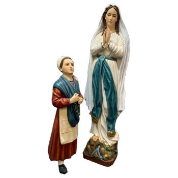 Virgen de Lourdes 165 cm y Santa Bernardita 110 cm