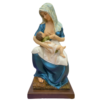 Virgen de la Lactancia 30 cm azul